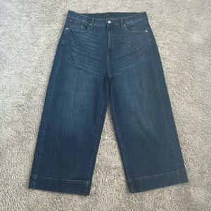 Banana republic curvy high-rise wide leg crop